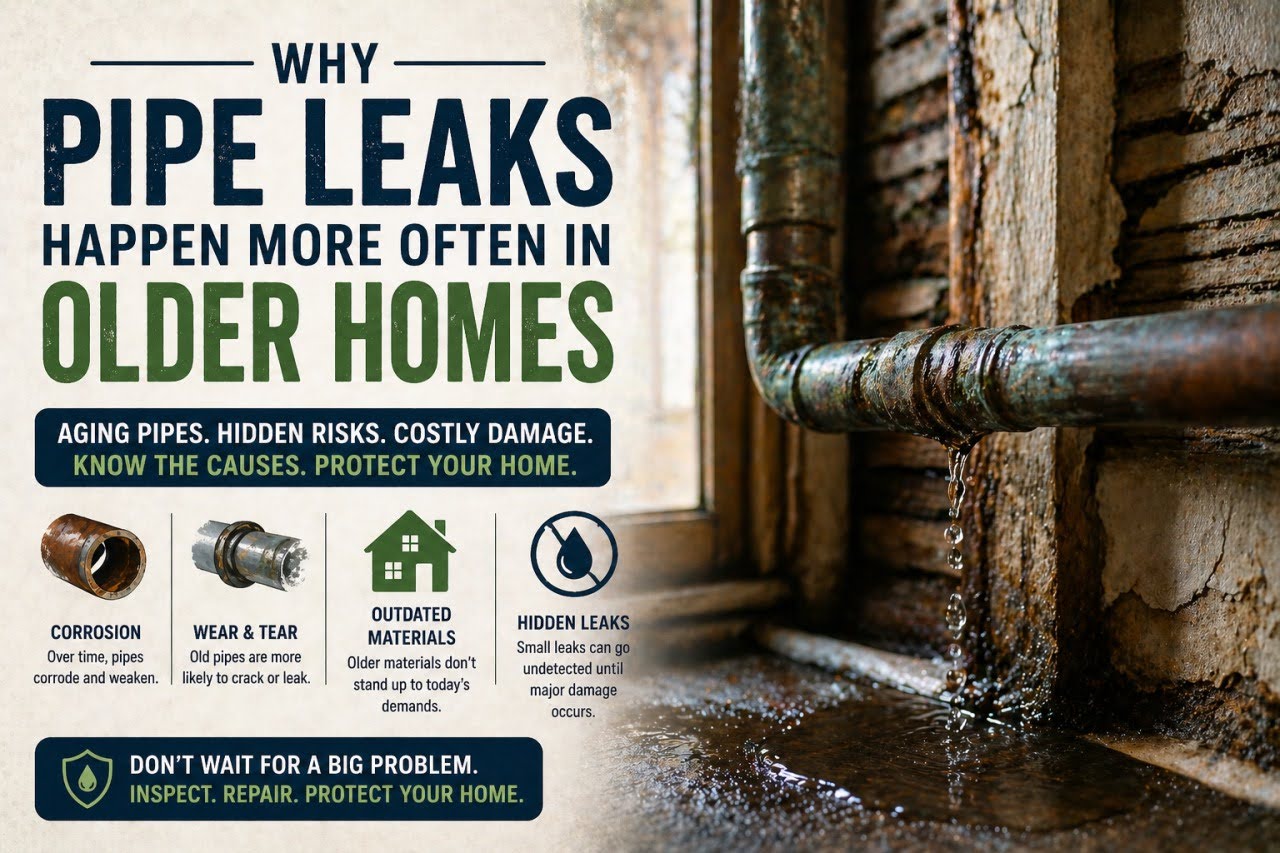 Why Pipe Leaks Happen More Often in Older Homes